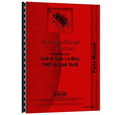 New Parts Manual For Farmall Tractor Models Fits Cub Fits Cub Lo-Boy